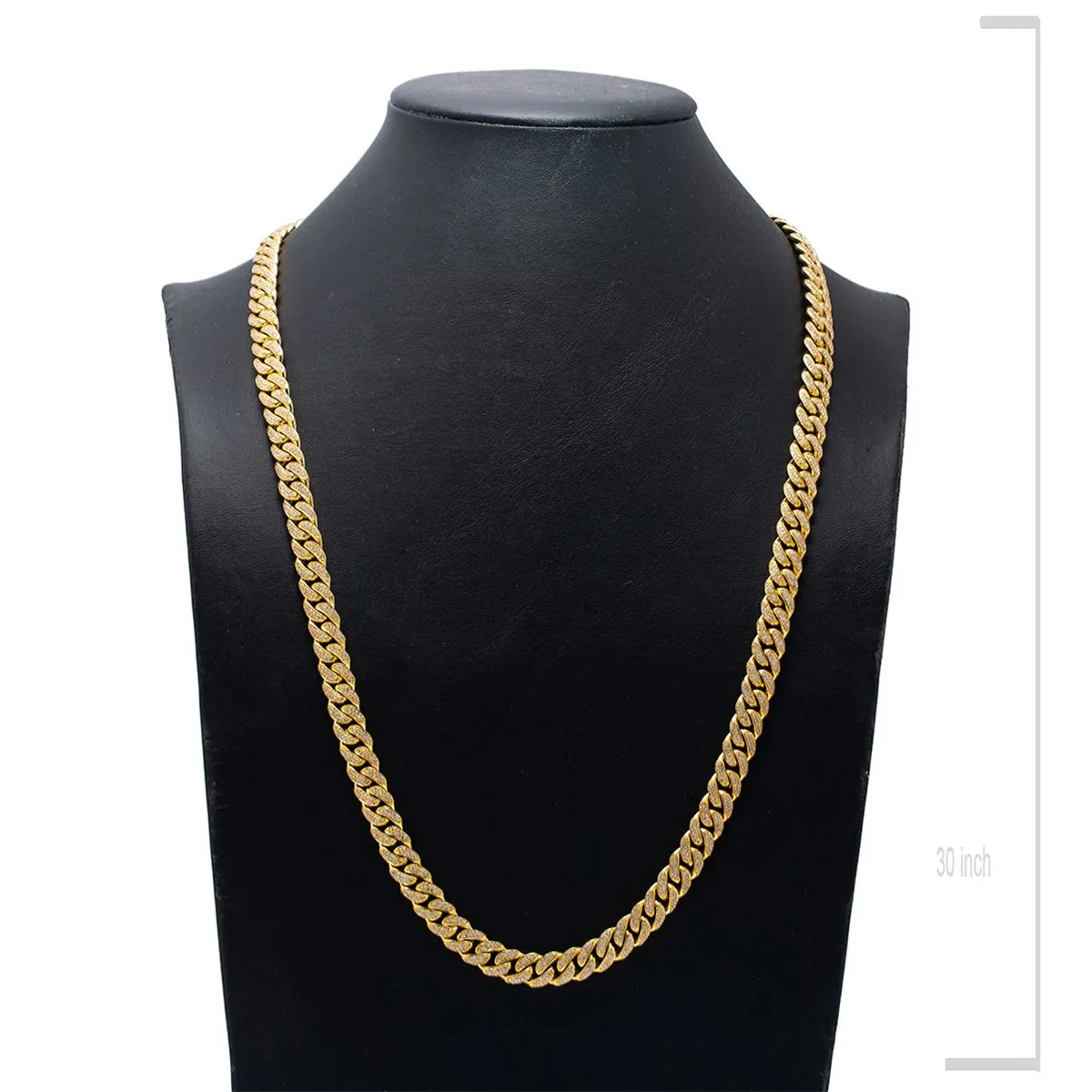 10K Yellow Gold 30 Cuban Chain With 21.64 CT Diamonds