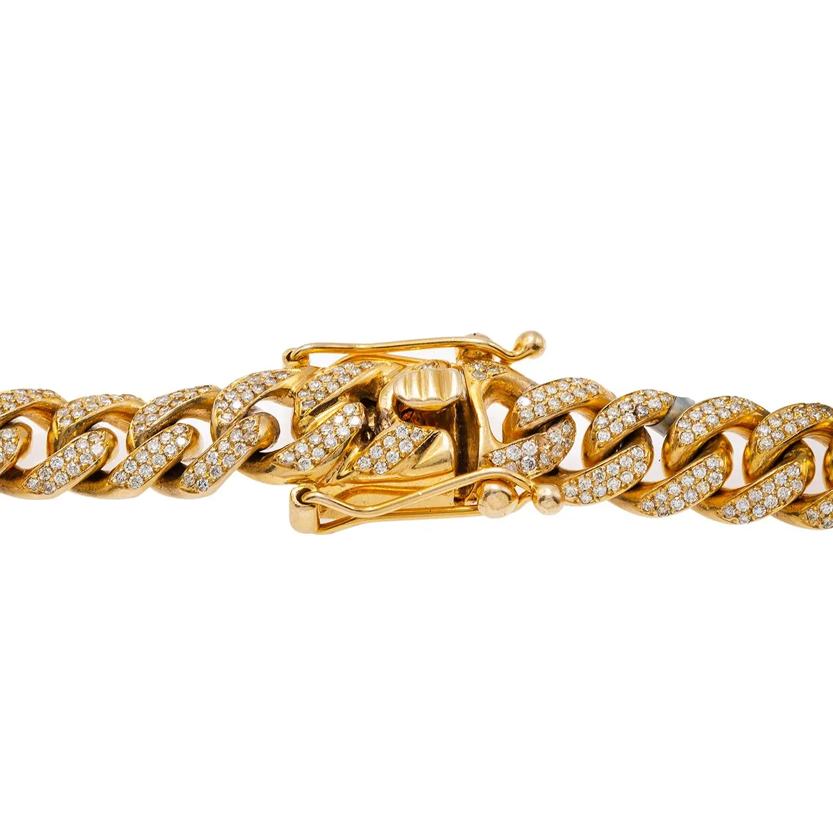 10K Yellow Gold 30 Cuban Chain With 21.64 CT Diamonds