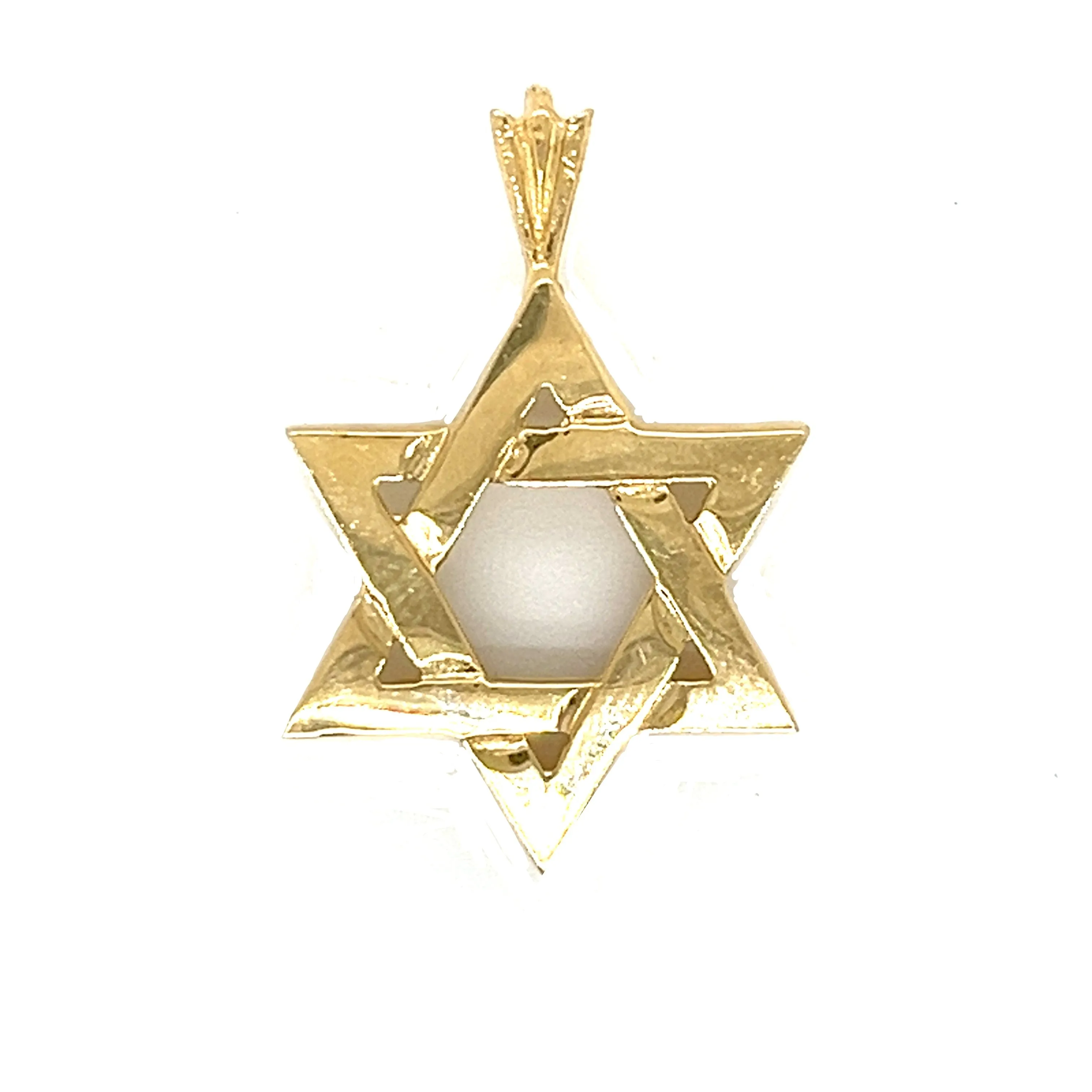 14K Gold 1.2 Star Of David Pendant