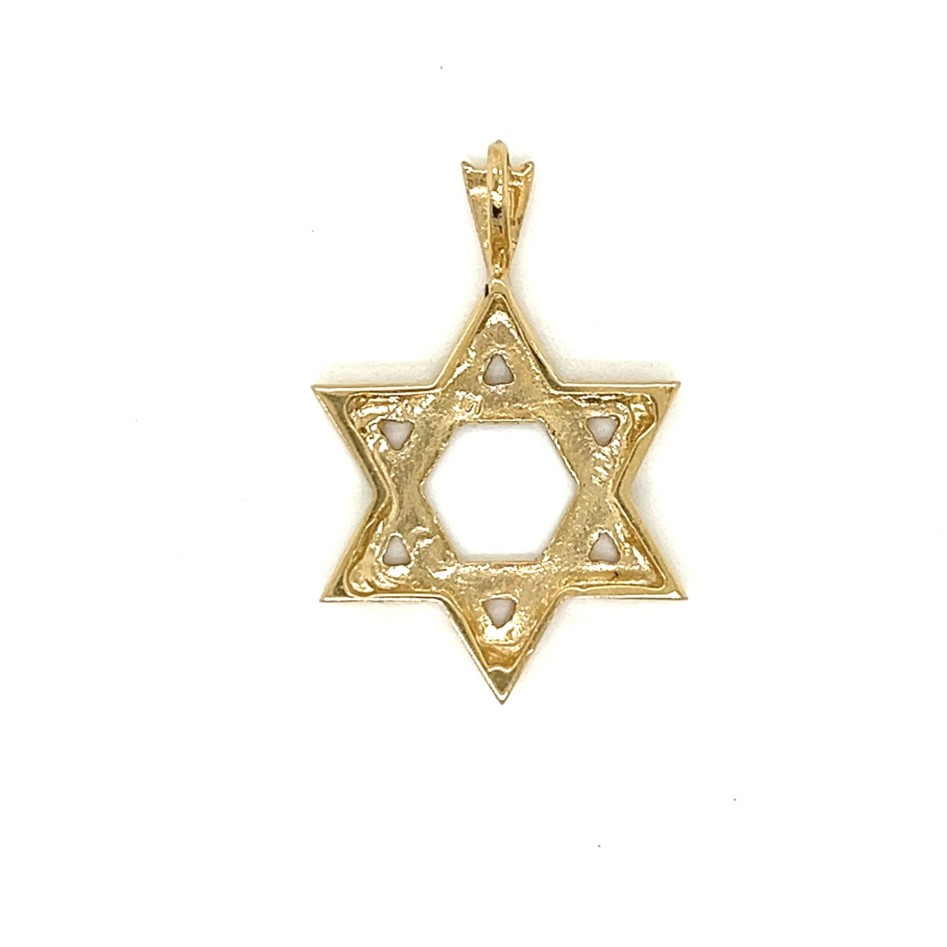 14K Gold 1.2 Star Of David Pendant