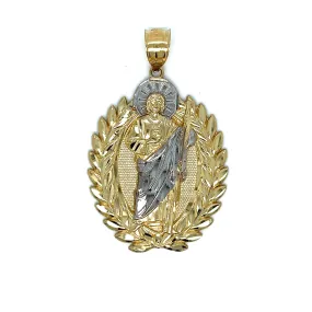 14K Gold 2 Beautiful San Judas Pendant