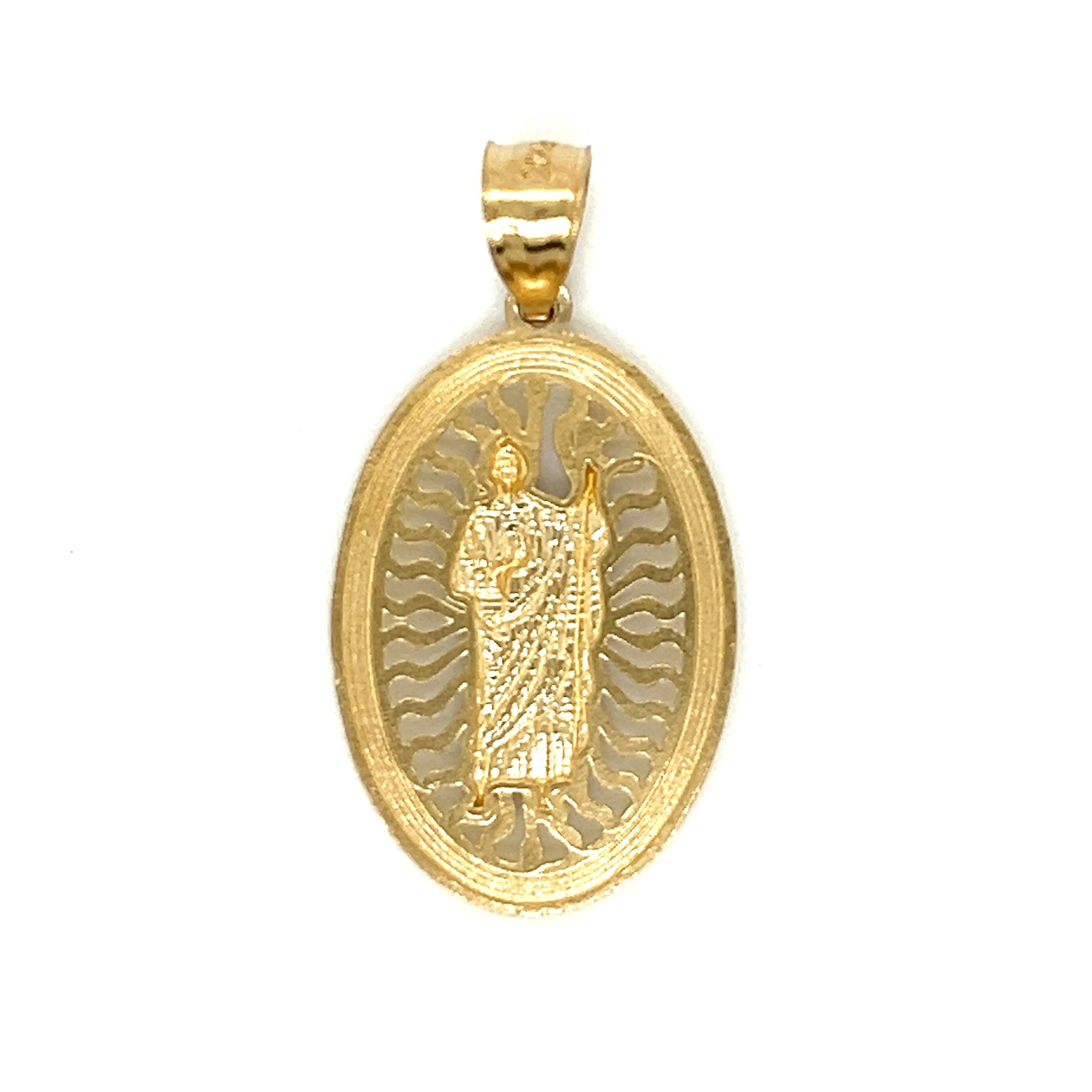 14K Gold San Judas Pendant