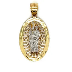 14K Gold San Judas Pendant