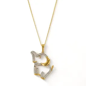 14K Yellow gold chain 10k elephant pendant-202757