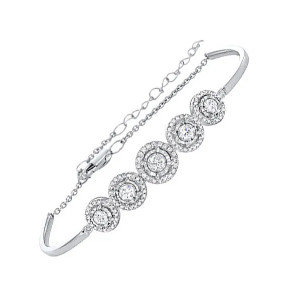 14KT WHITE GOLD DIAMOND (7/8CTW) BANGLE