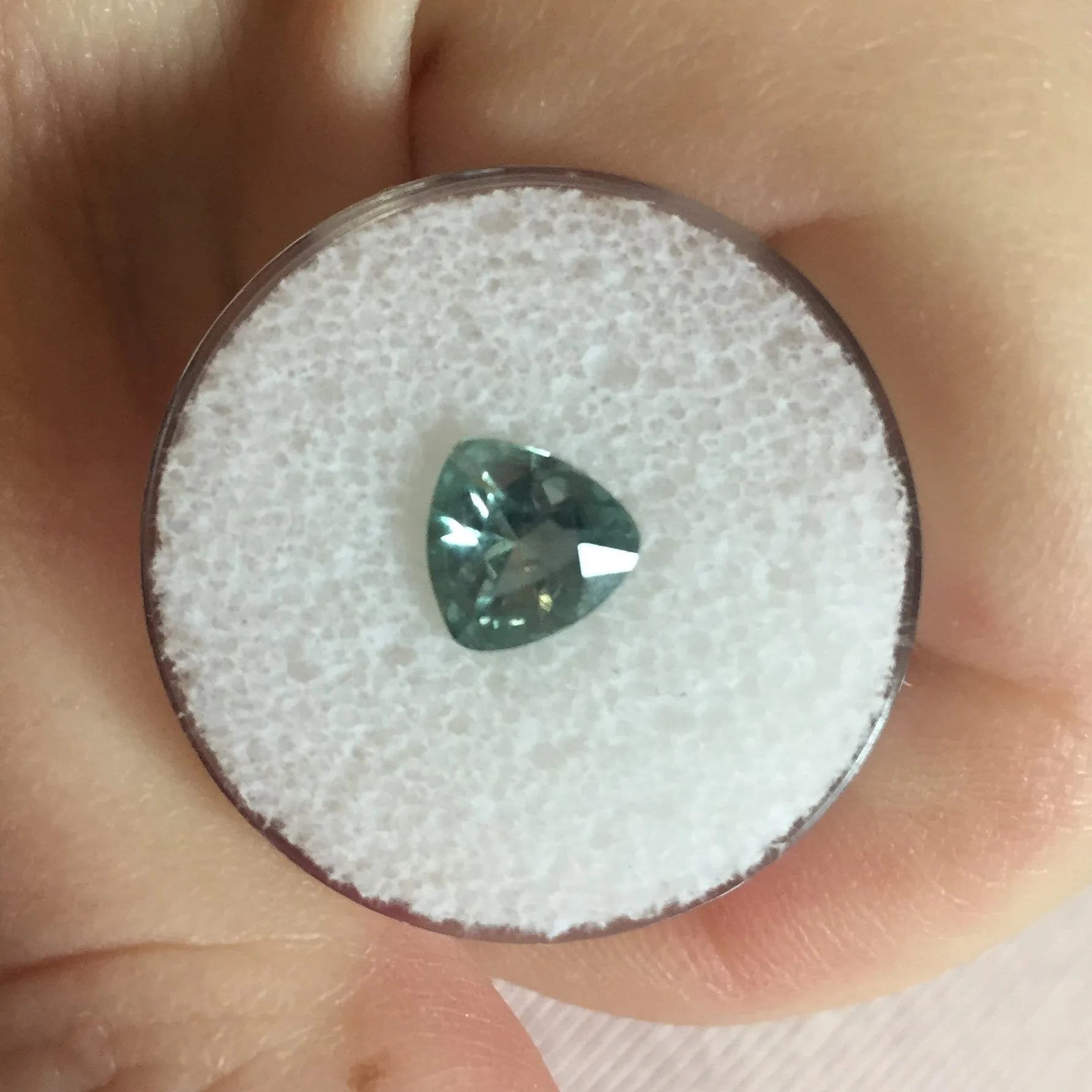 1.54 CT BLUE GREEN TRILLION