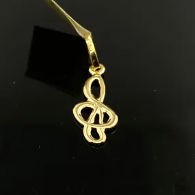 18k Solid Gold Letter S Pendant P3990