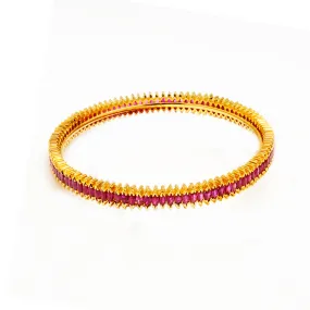 22k Gold and Ruby Tabina Bangle