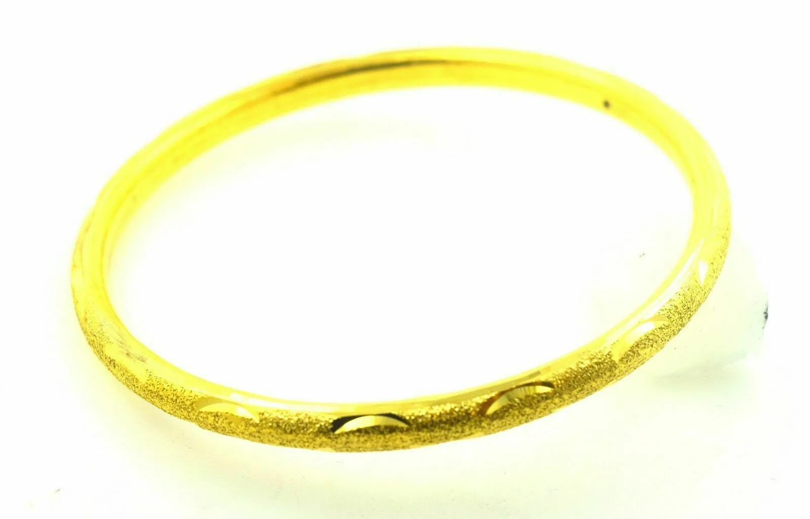 22k Solid Gold ELEGANT WOMEN BANGLE BRACELET Classic Design Size 2.5 inch B334