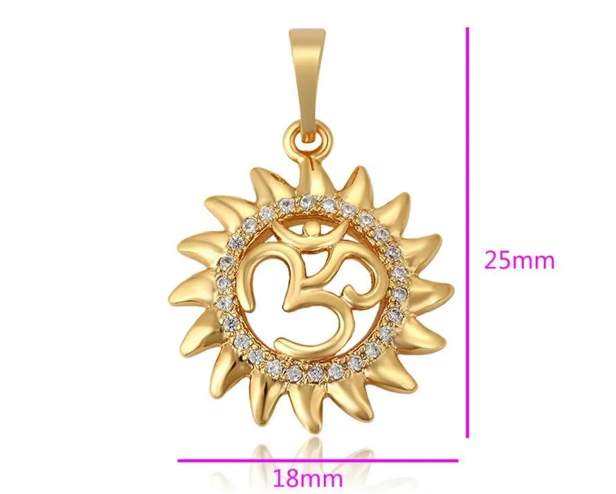 24k Gold Plated OM Pendant Necklace