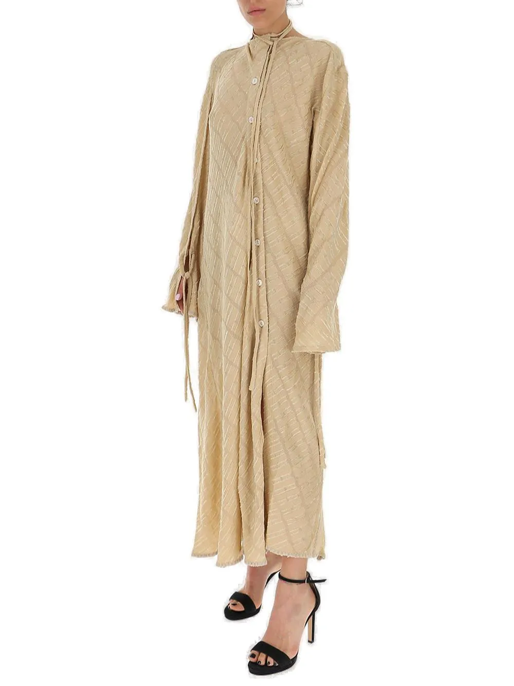 Acne Studios Asymmetric Buttoned Maxi Dress