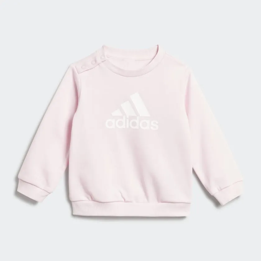 ADIDAS INFANTS BADGE OF SPORT FRENCH TERRY JOGGER SET PINK