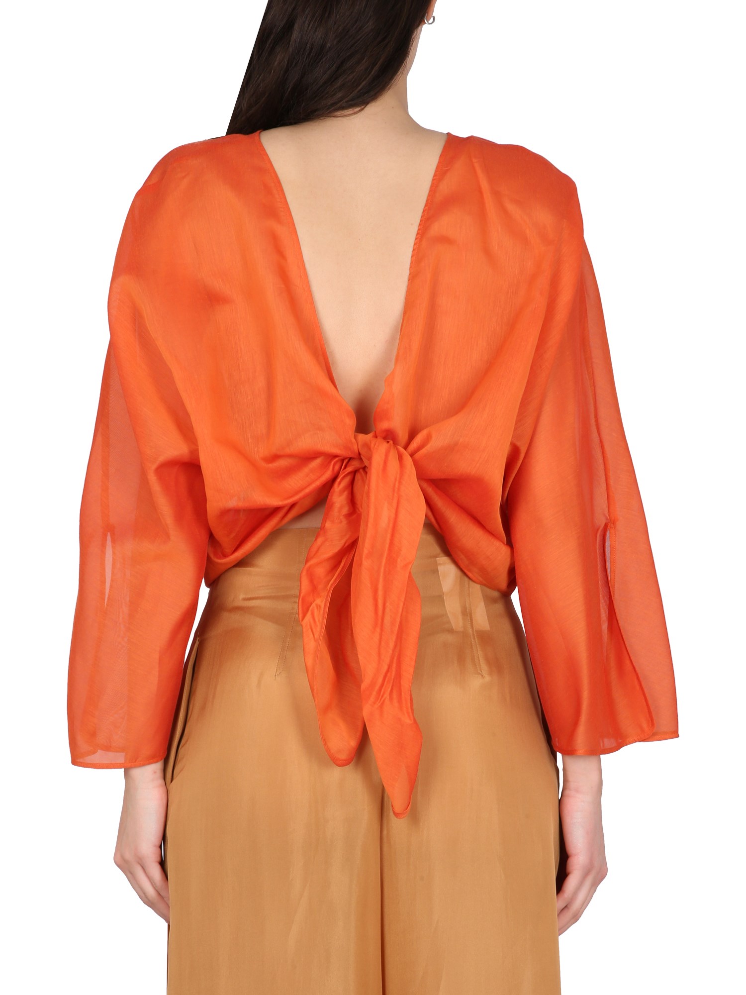 ALBERTA FERRETTI    COTTON AND SILK SHIRT