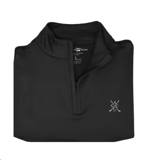 Ames CC - Ocean View Quarter Zip- Solid Black