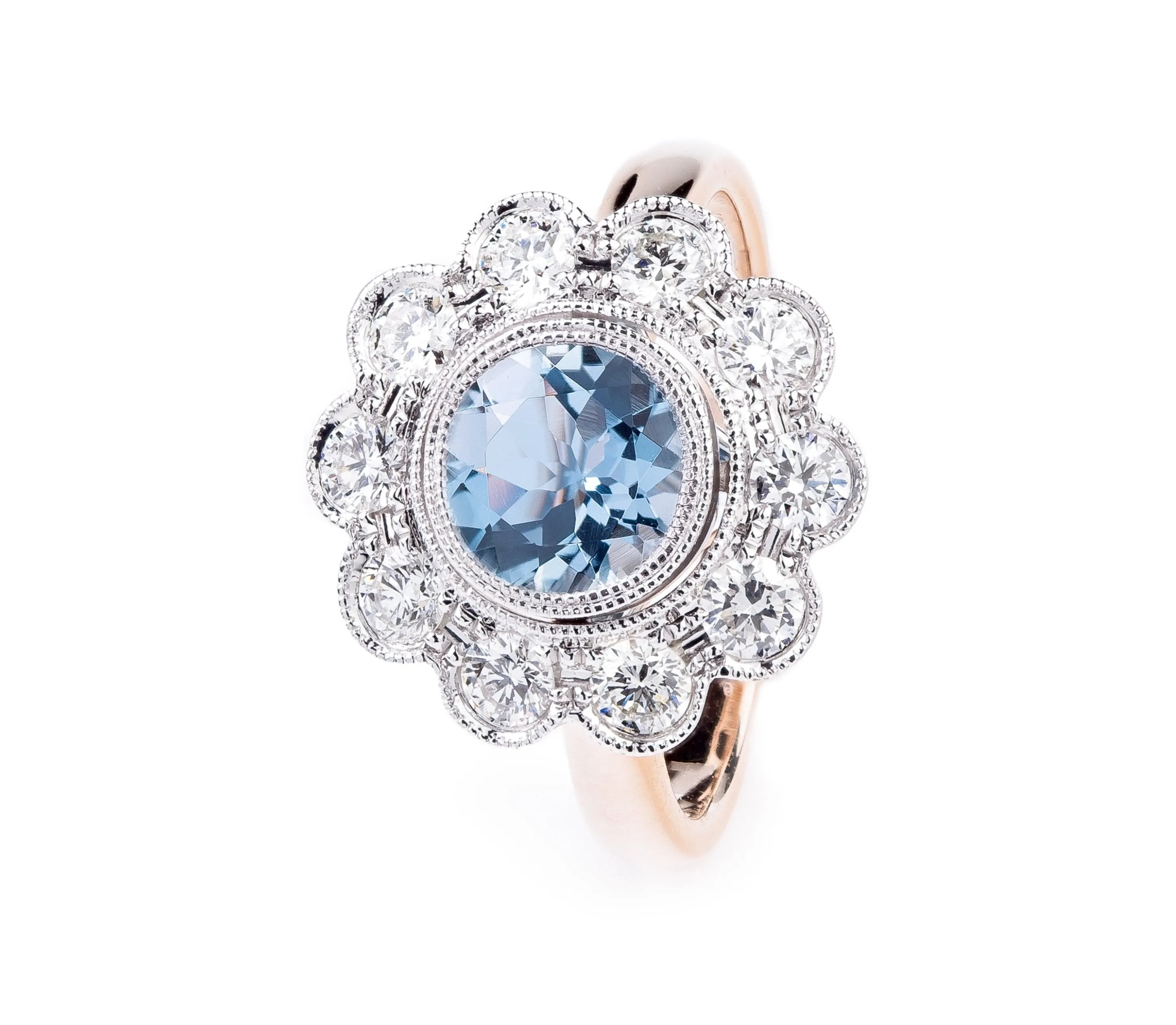 Aquamarine and Diamonds  with Antiquity