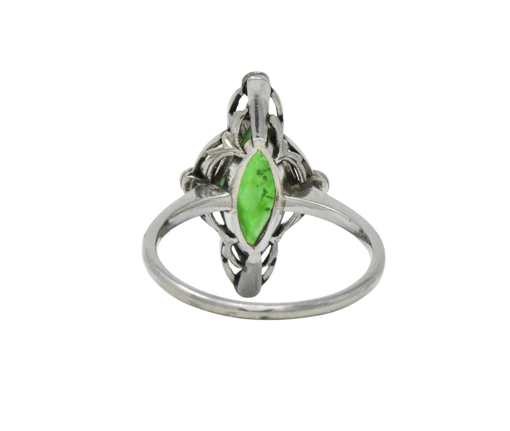 Art Deco Jade Diamond And Platinum Dress Ring