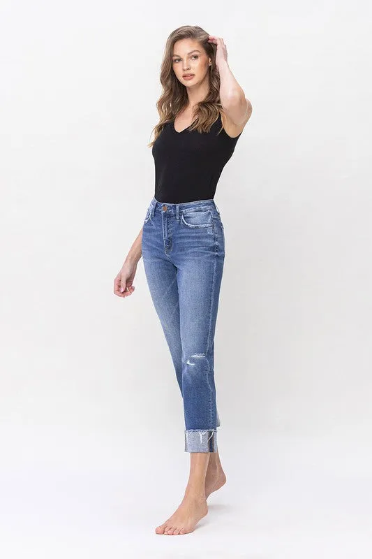 Aussie Straight Leg Cuffed Denim