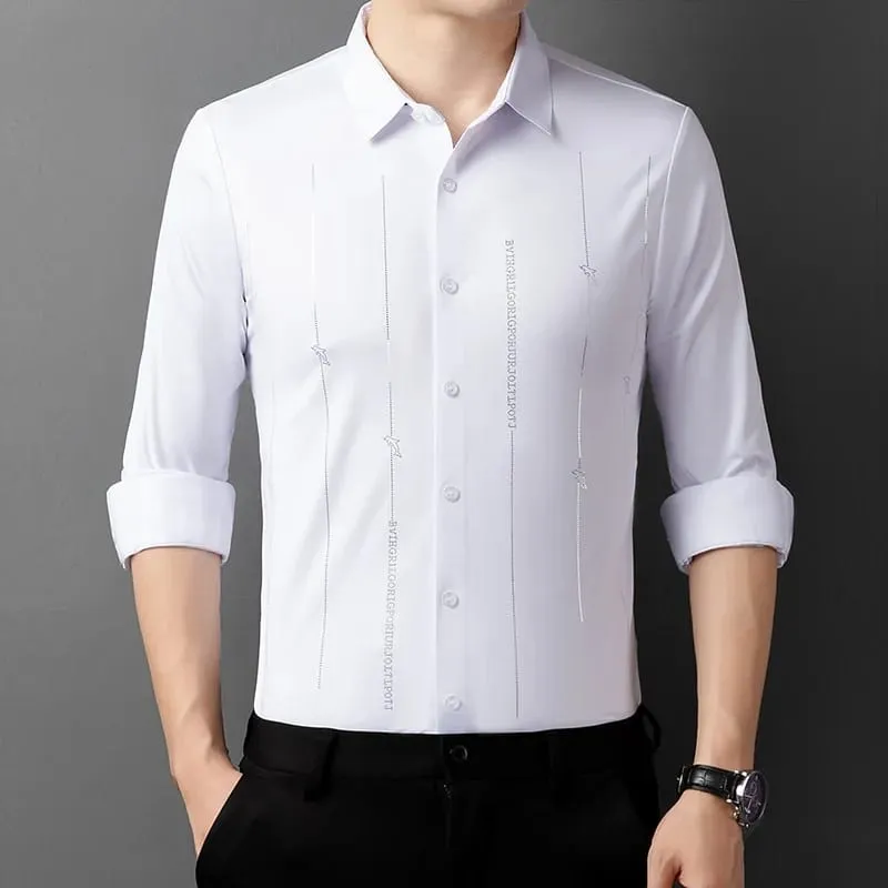 Autumn New High End Business Men's Long Sleeved Shirt