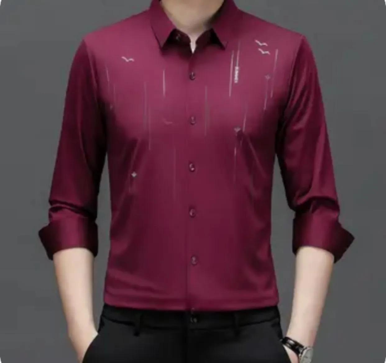 Autumn New High End Business Men's Long Sleeved Shirt