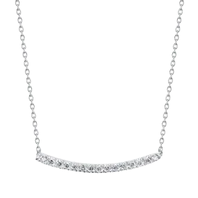 Axis Necklace with White Pavé Diamonds