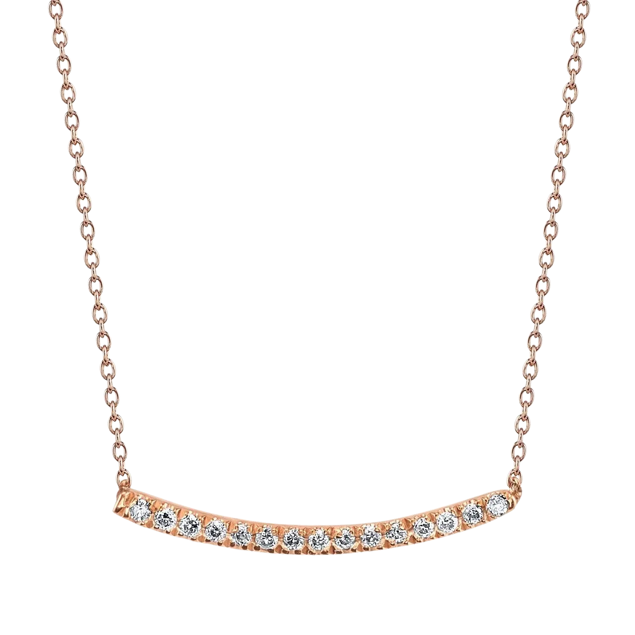 Axis Necklace with White Pavé Diamonds