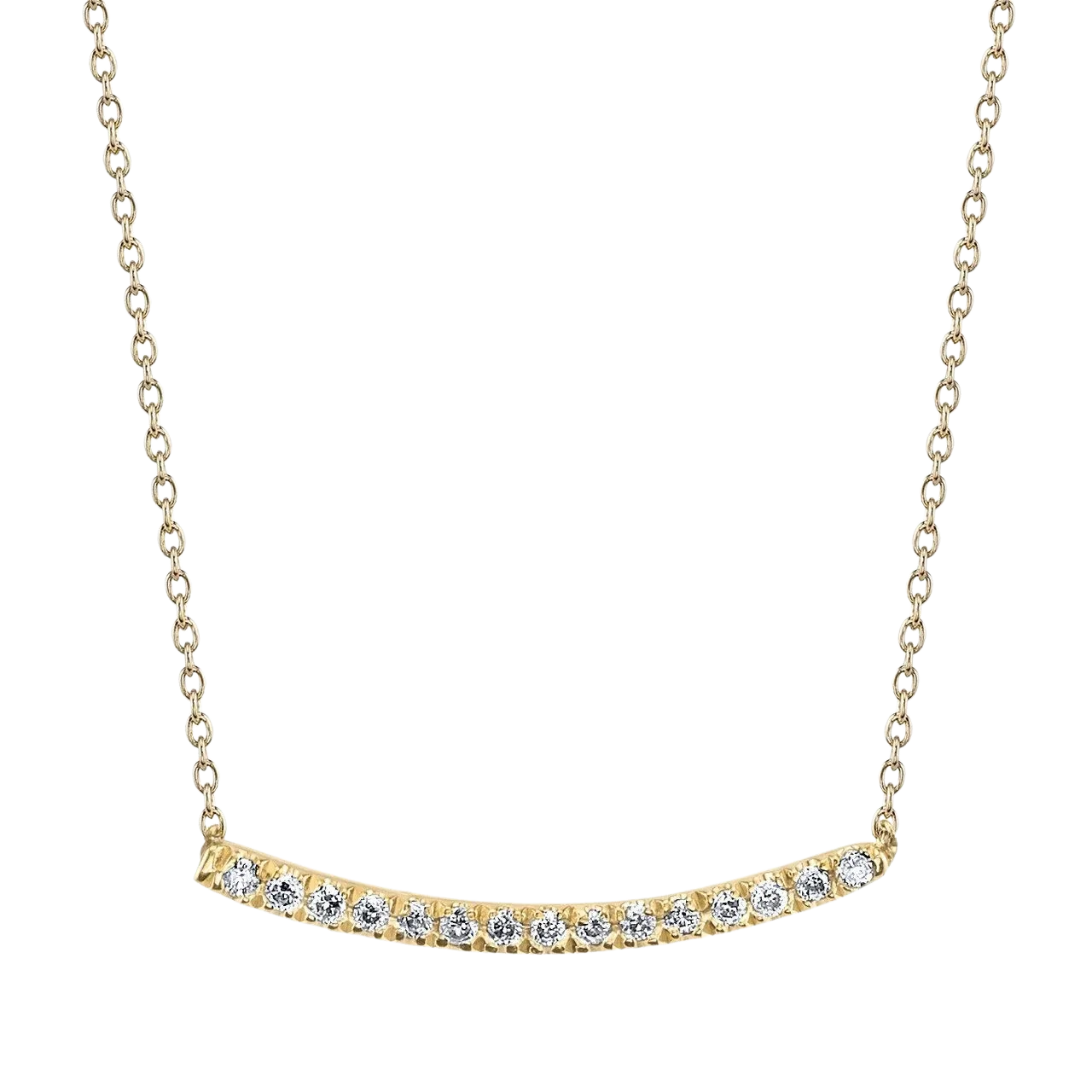 Axis Necklace with White Pavé Diamonds