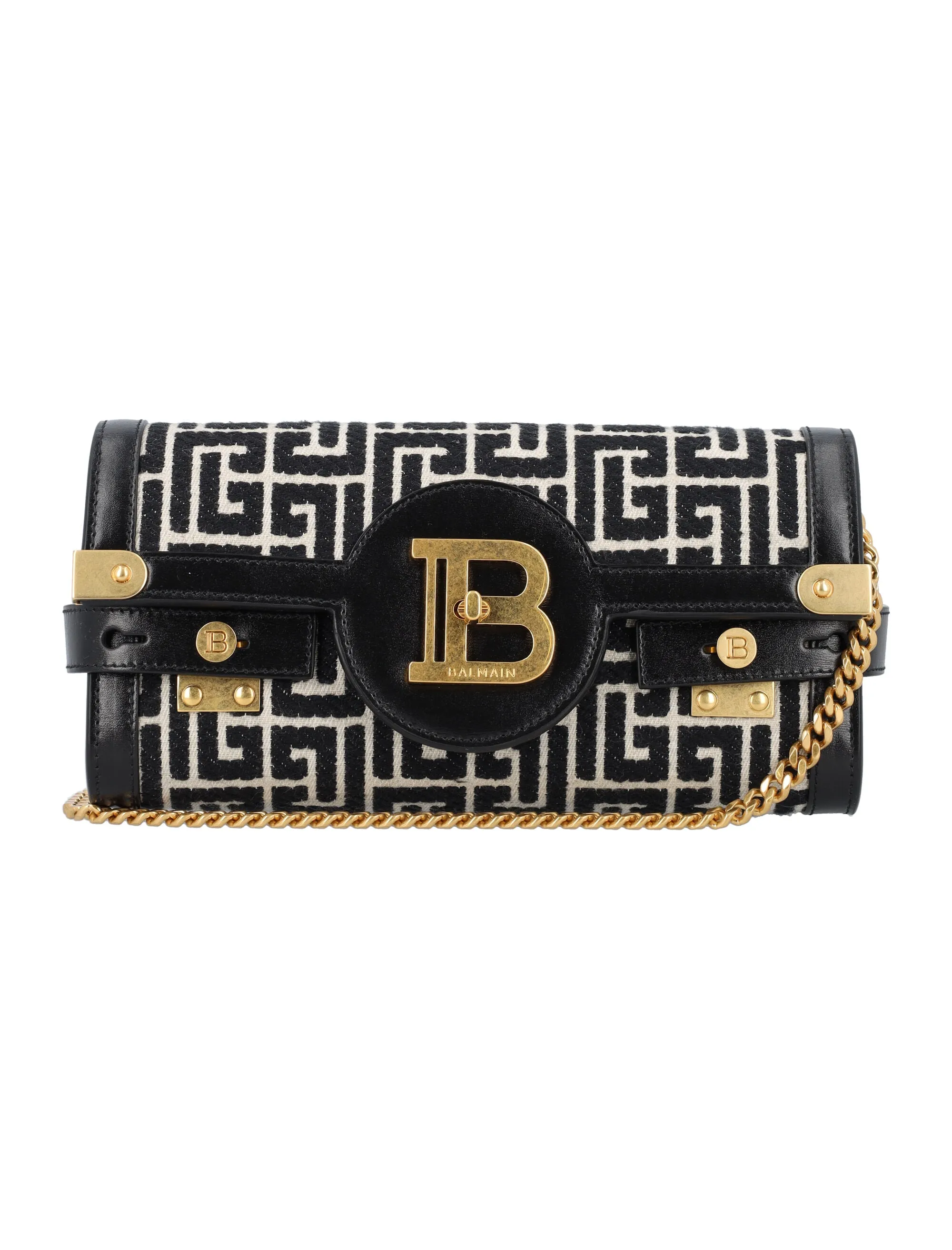 Balmain Monogram Logo Plaque Shoulder Bag