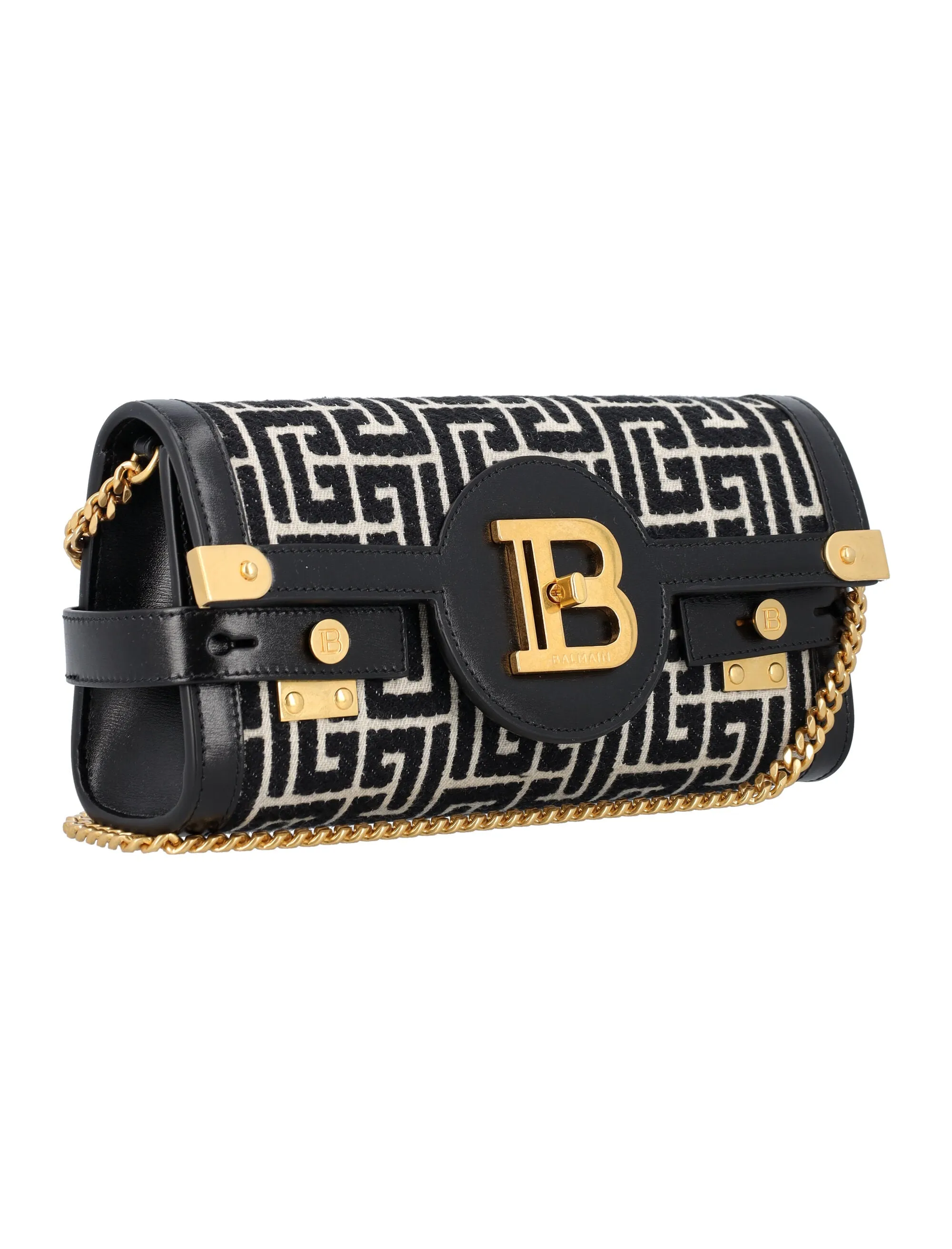 Balmain Monogram Logo Plaque Shoulder Bag