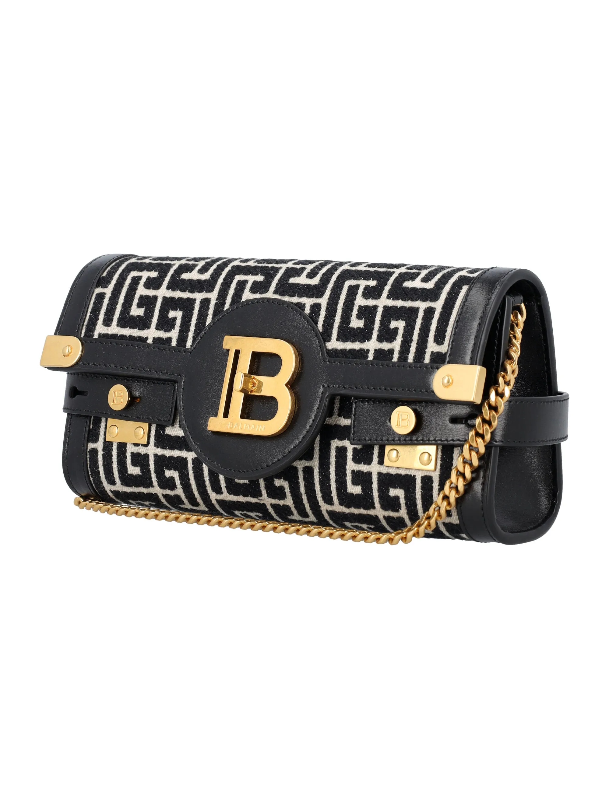 Balmain Monogram Logo Plaque Shoulder Bag