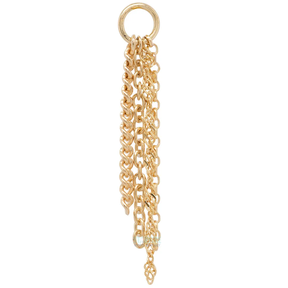 Bit O Texture Chain Charm in Gold