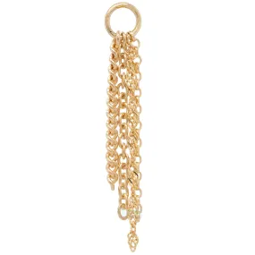 Bit O Texture Chain Charm in Gold