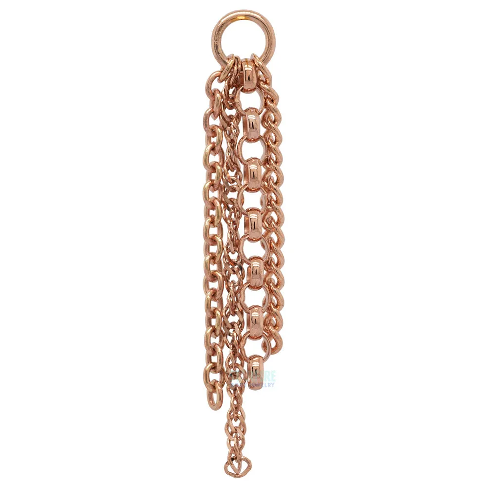 Bit O Texture Chain Charm in Gold