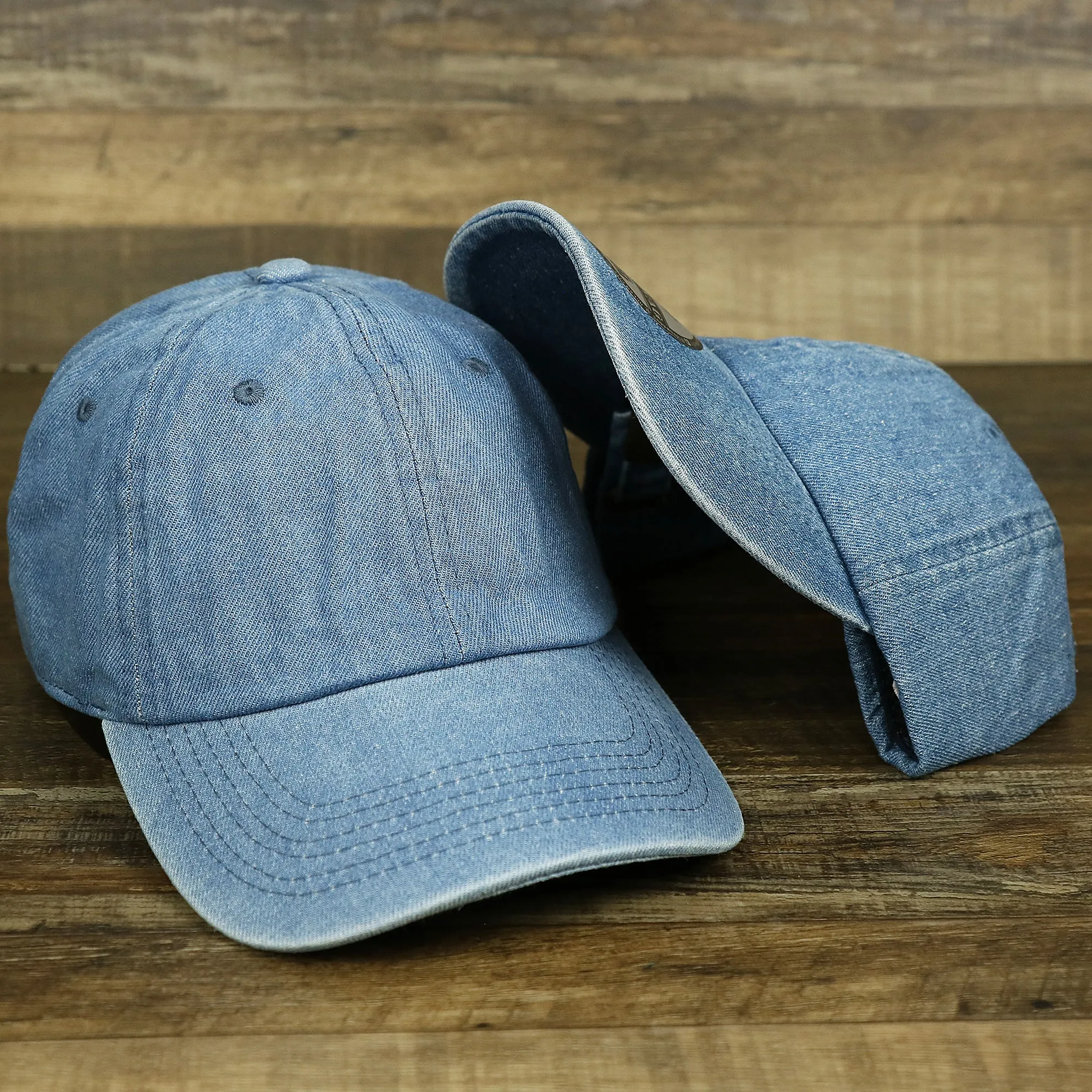 Blank Denim Dad Hat | Denim baseball cap for embroidery | Blank streetwear hat