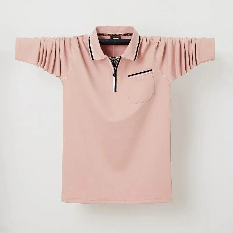 Casual Polo Shirt Men with Chest Pocket