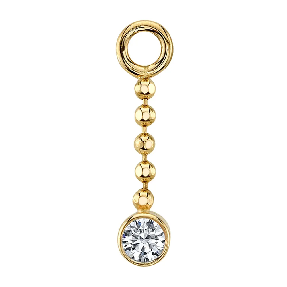 Comet Chain Charm in Gold with DIAMOND