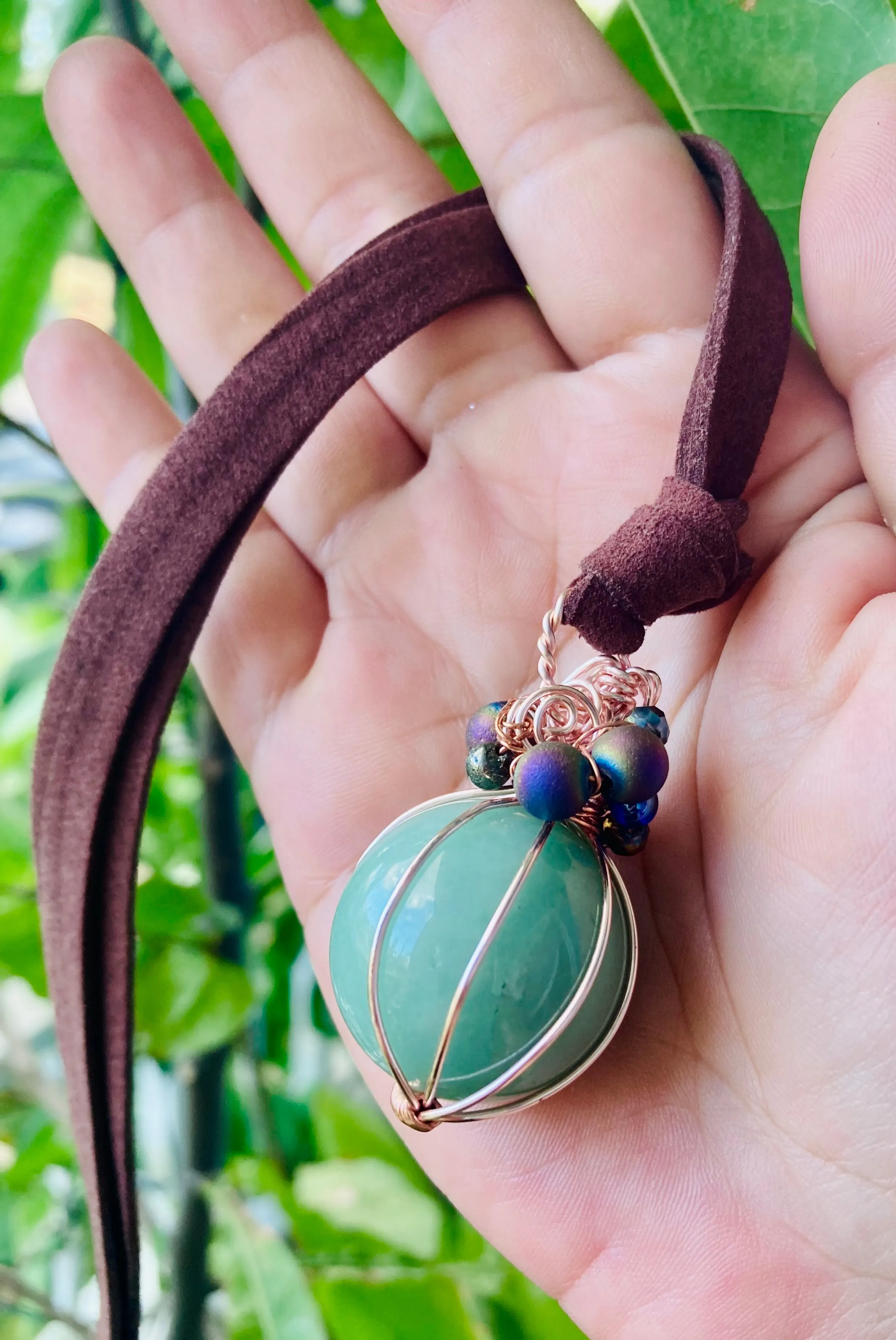 Cosmic Jade Sphere Pendant