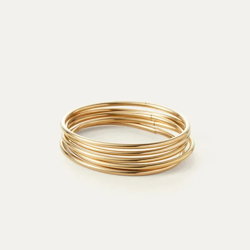 Dane Bangle Set 5 Pack (Gold)