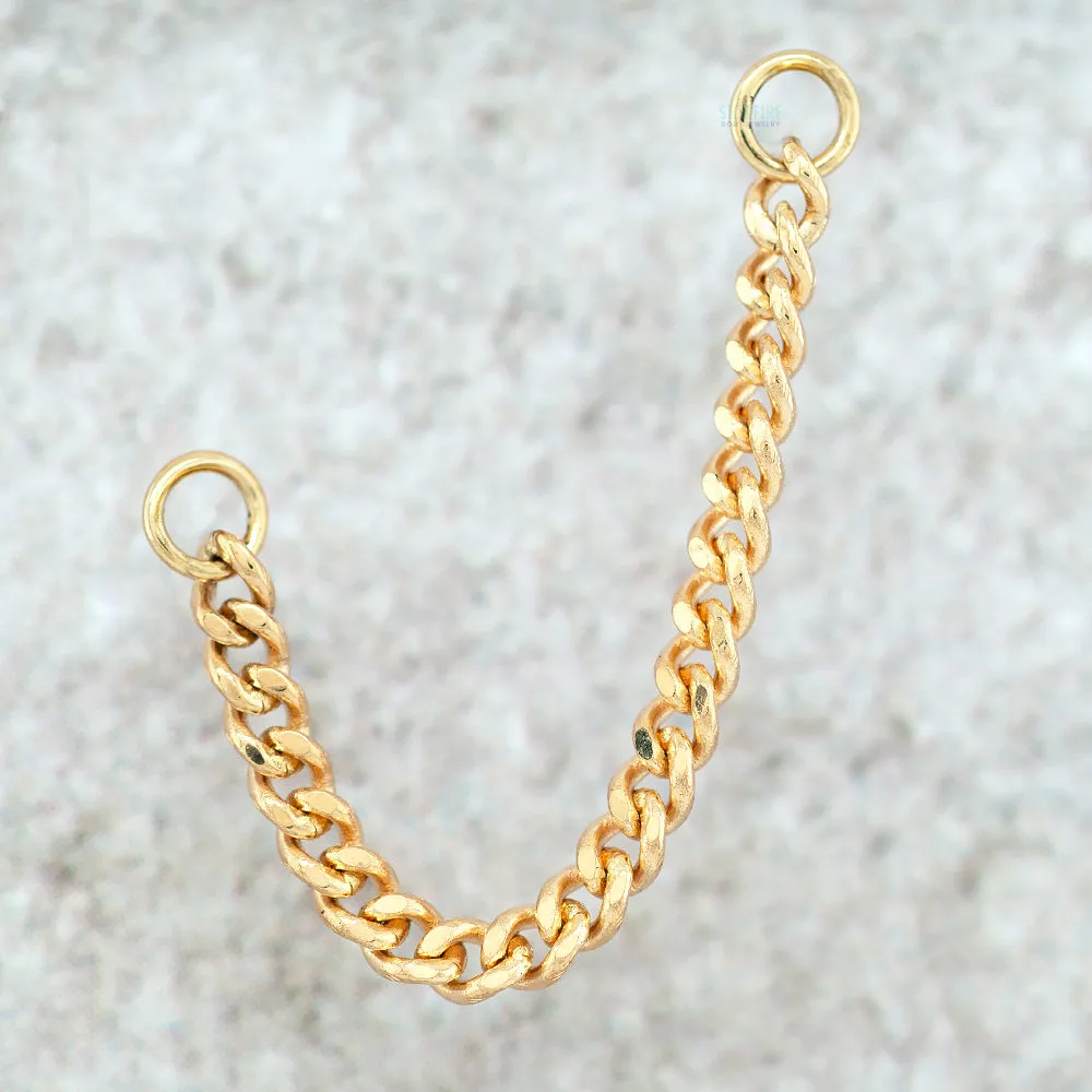 Diamond Cut Curb Chain Attachment in Gold