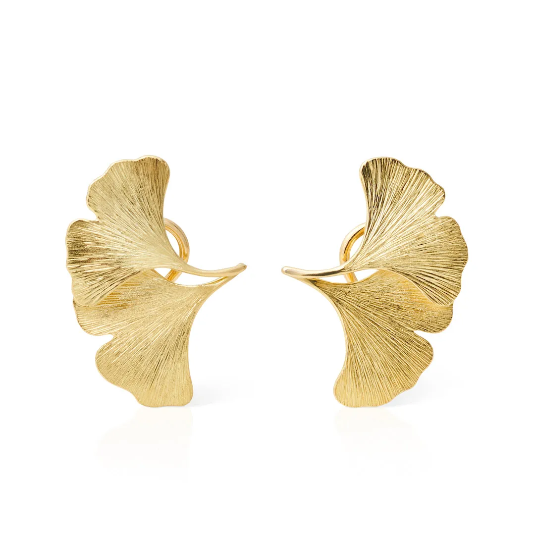 Double Ginkgo Earrings