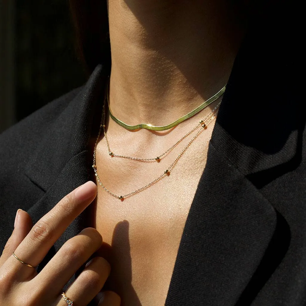 DOUBLE SATELLITE NECKLACE