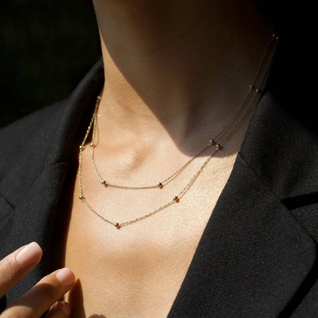 DOUBLE SATELLITE NECKLACE