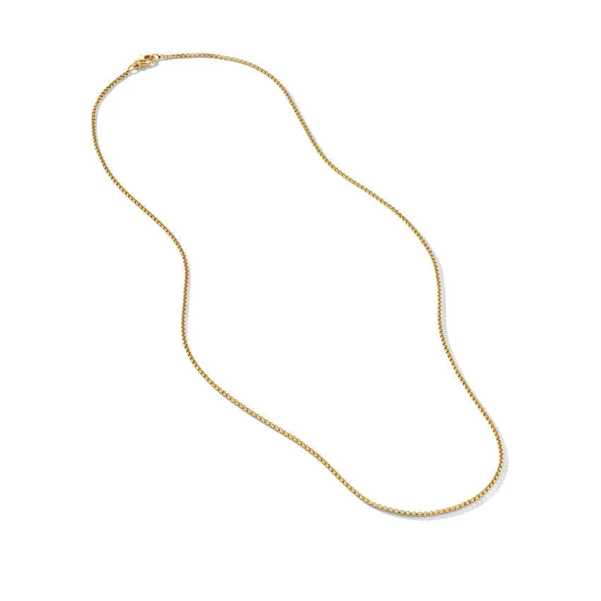 DY Box Chain Necklace in 18K Yellow Gold, 1.7mm