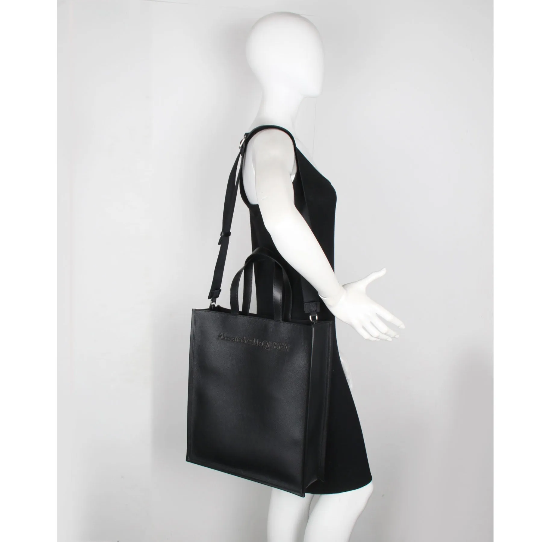 Edge N/S Tote with Strap, Black