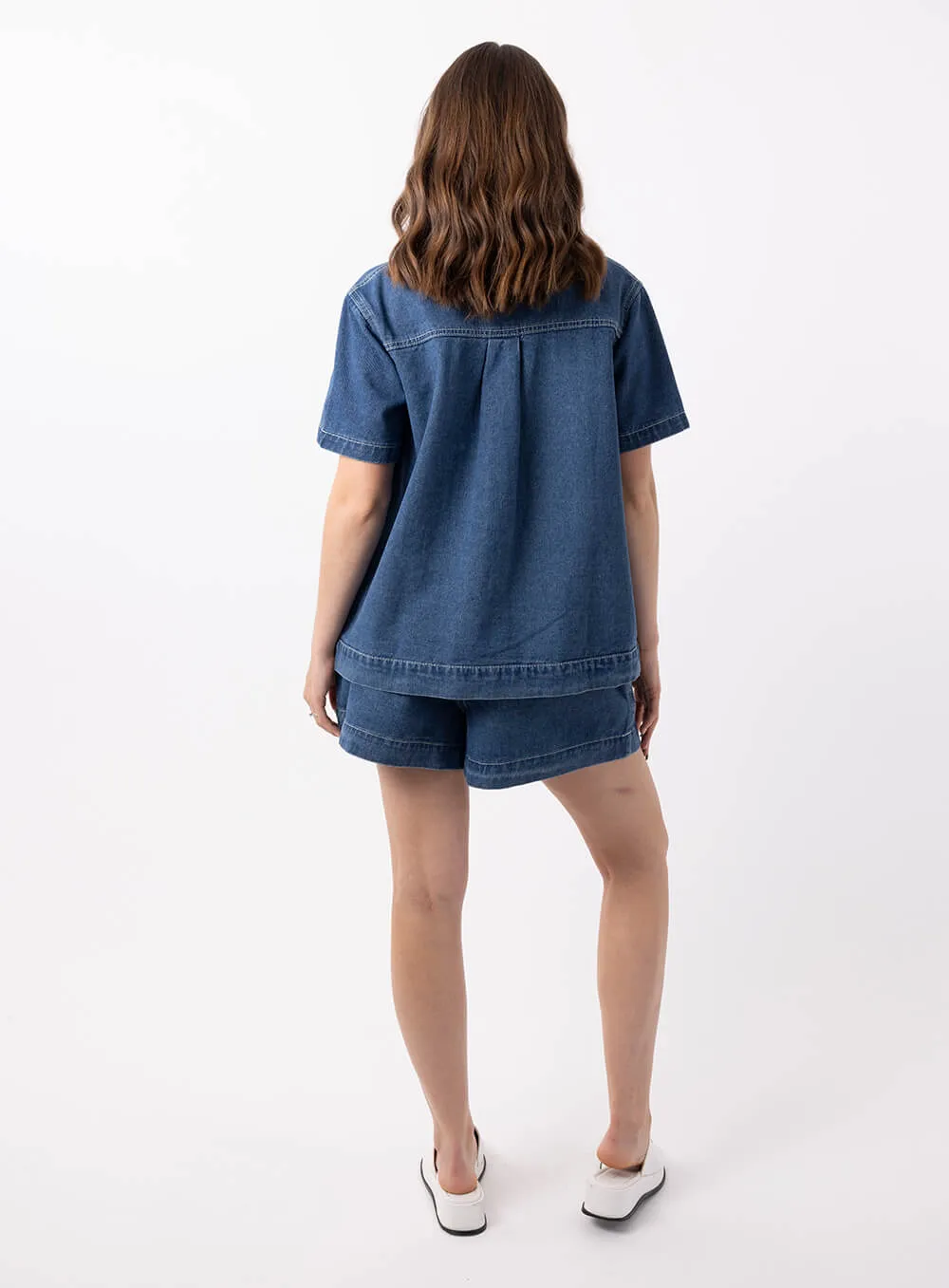 Eliza Denim Shirt-Indigo