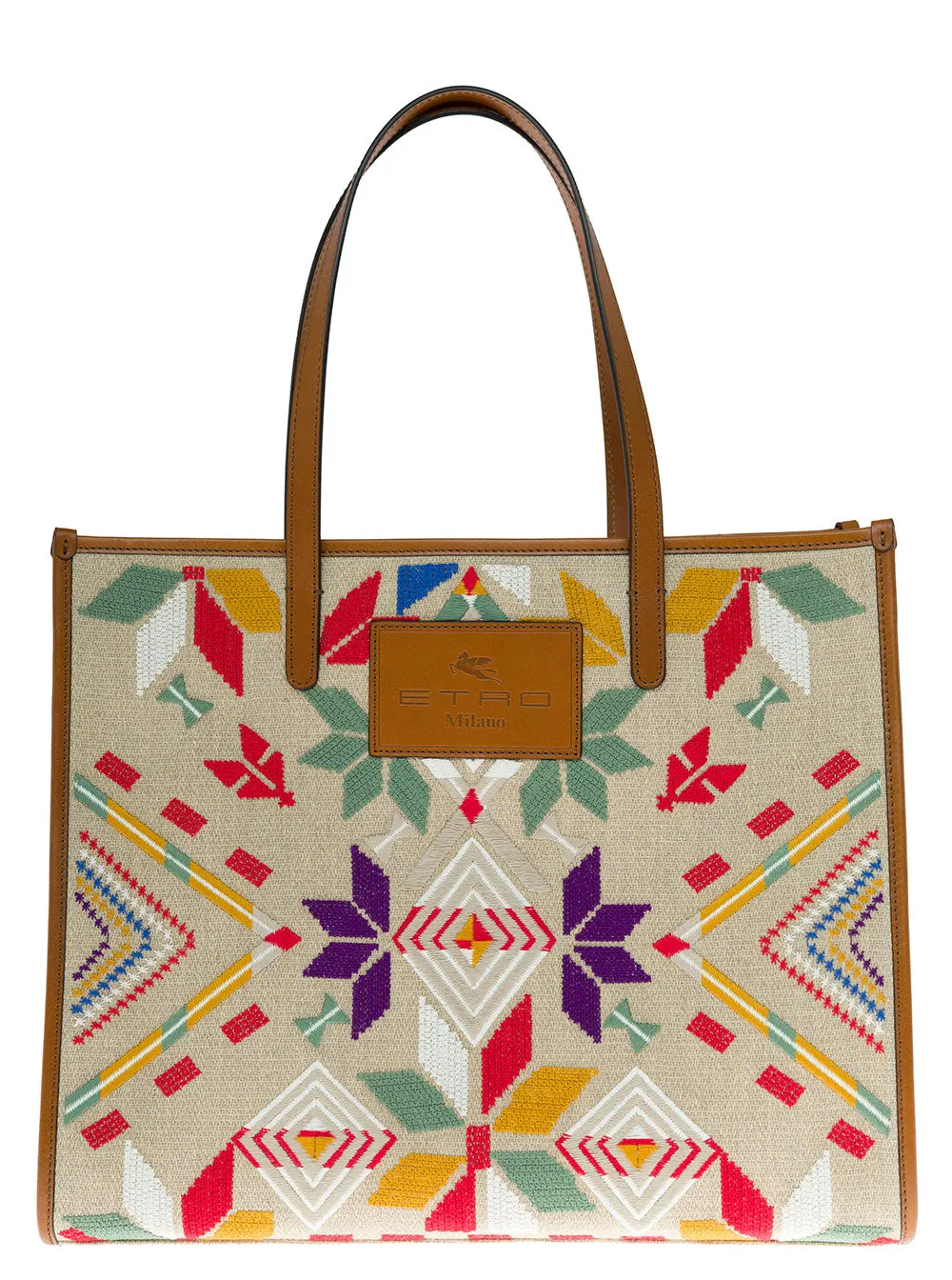 Etro Double Handle Embroidered Tote Bag