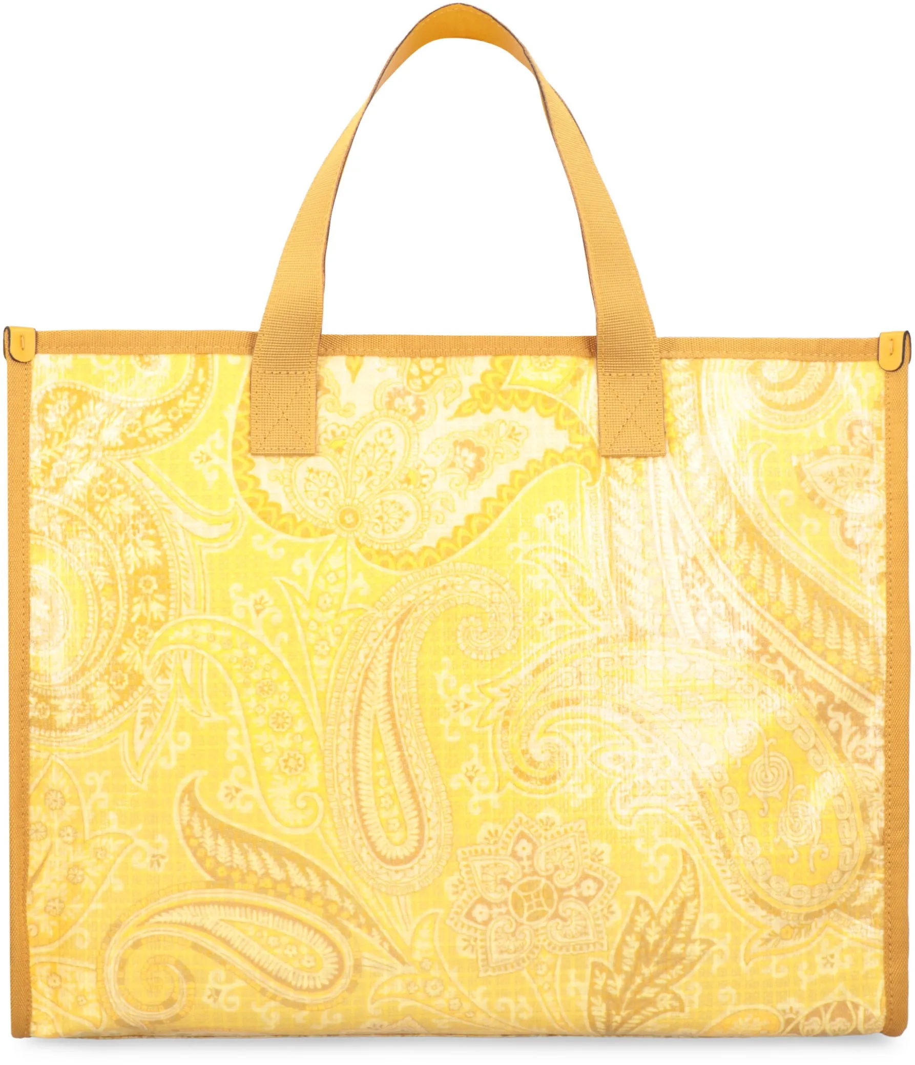 Etro Paisley Printed Logo Patch Tote Bag