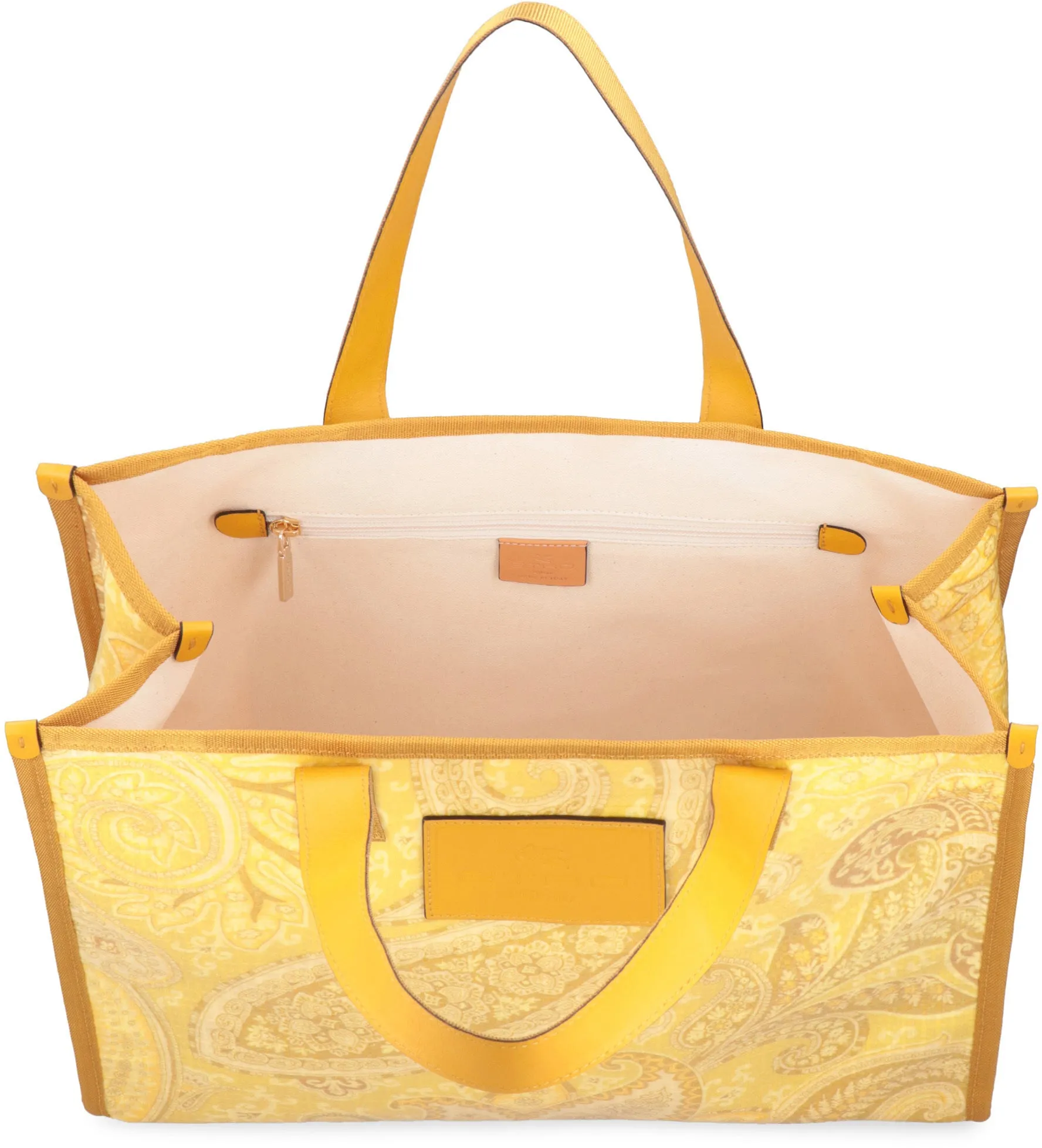 Etro Paisley Printed Logo Patch Tote Bag