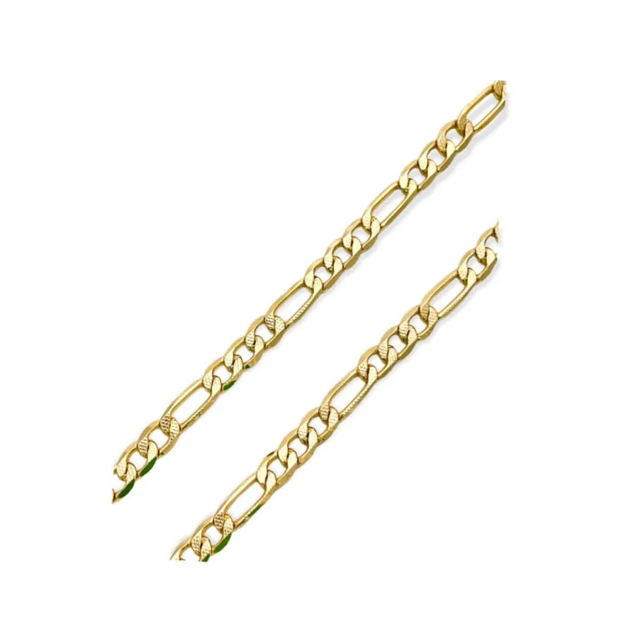 Figaro link diamond cut 4mm chain 18kts of gold plated