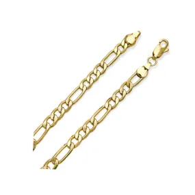 Figaro link diamond cut 4mm chain 18kts of gold plated