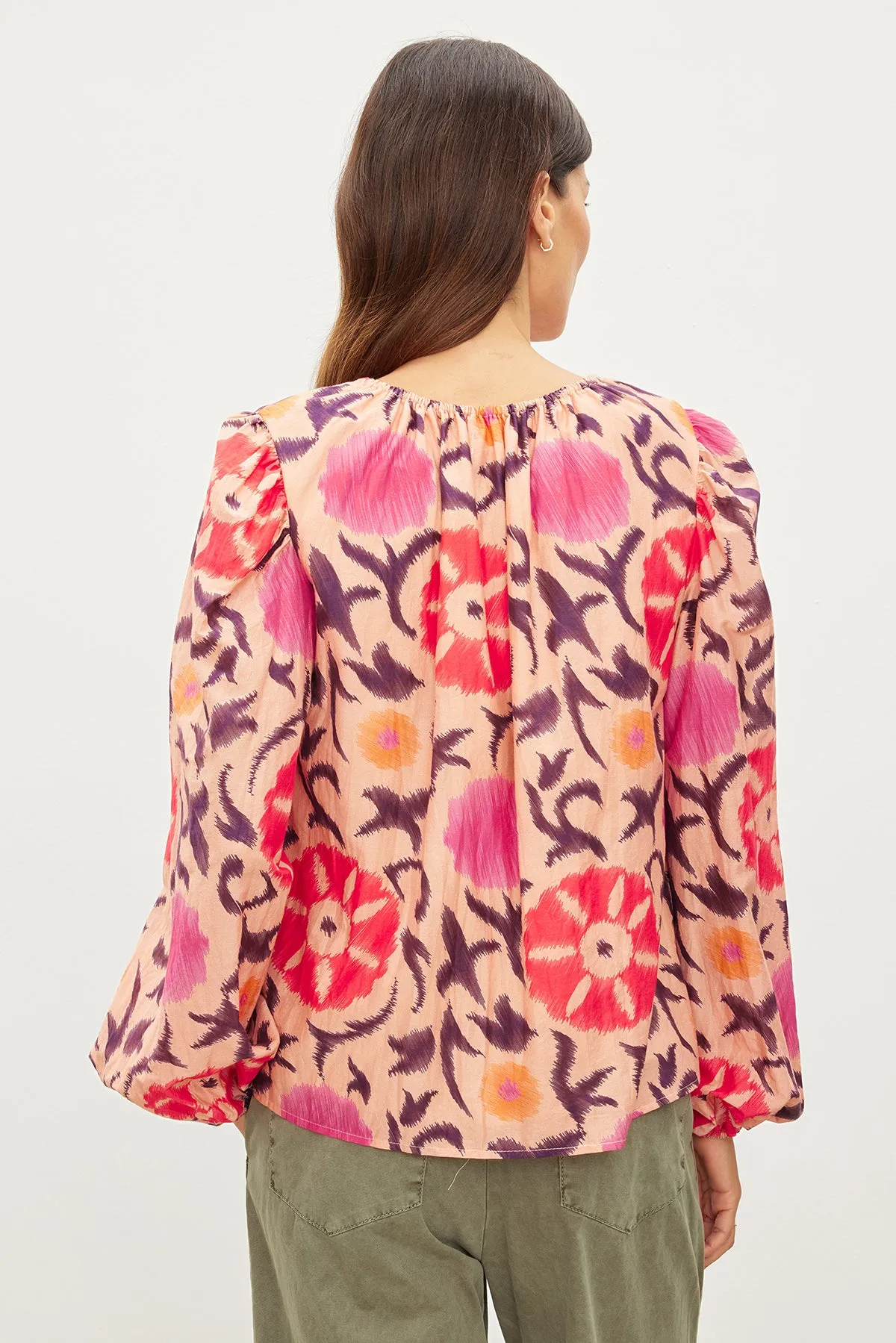 FRASER PRINTED SILK COTTON VOILE TOP